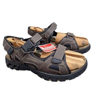Coleman Men's 10 All Terrain Performance Sandals Brown Black Hiking Sport New